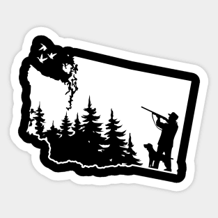 Washington Hunting Duck Sticker